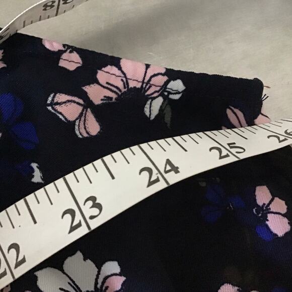 41 Hawthorn Navy Floral Sleeveless Dress with drawstring waist and pockets 3X - Picture 9 of 10